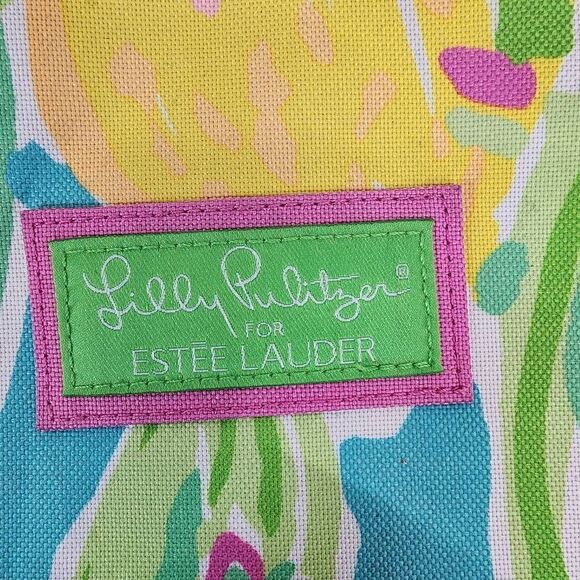 Lily Pulitzer For Estee Lauder Tropical Lemon Print Large Tote Bag - Picture 10 of 12